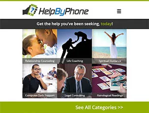 Help by phone on a mobile device