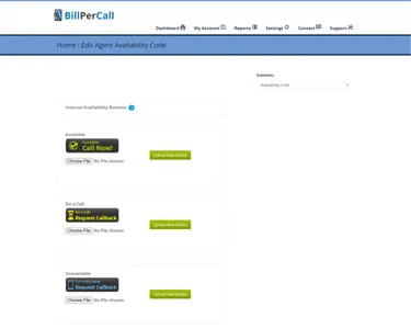 Click-to-call buttons on a client website