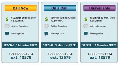 Dynamic call buttons showing tech expert availability